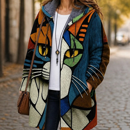 Odalie – Cardigan Chat à Capuche