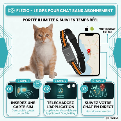 Felinox – Collier GPS Chat Sans Abonnement