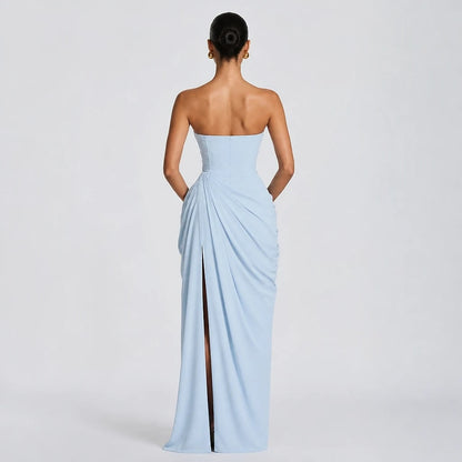 Robe Bustier Longue Fendue – Sculptante et Fluide