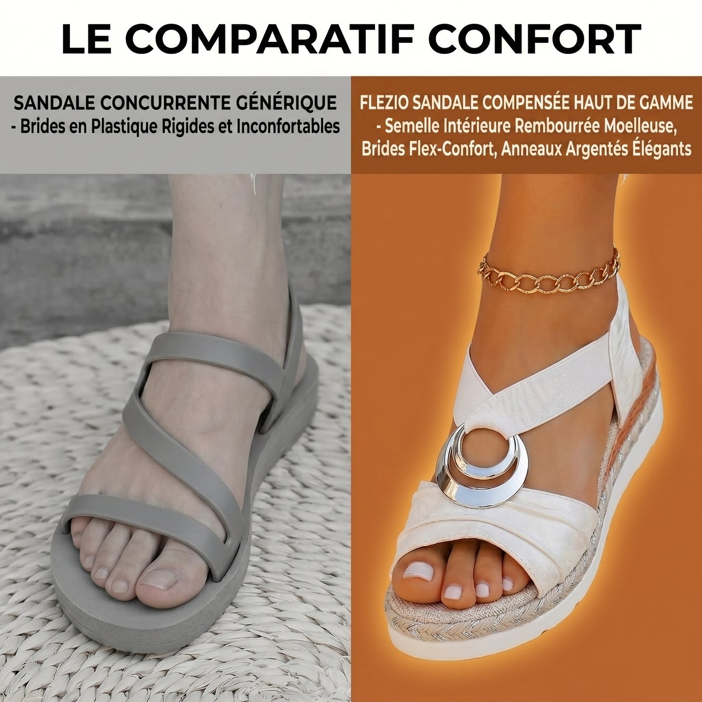 Sandales Compensées Femme Talon 5,5 cm