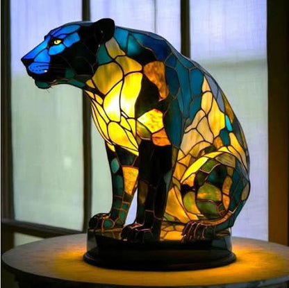 Lumirace – Lampe Décorative Chien Vitrail LED