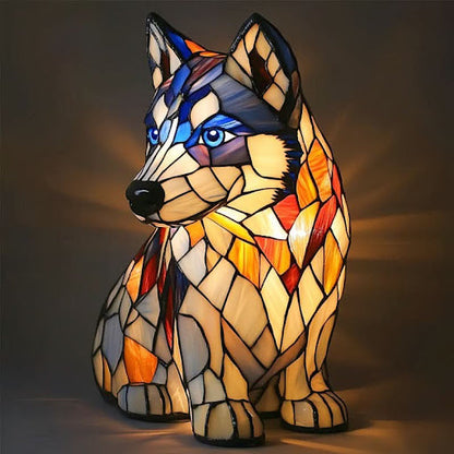 Lumirace – Lampe Décorative Chien Vitrail LED