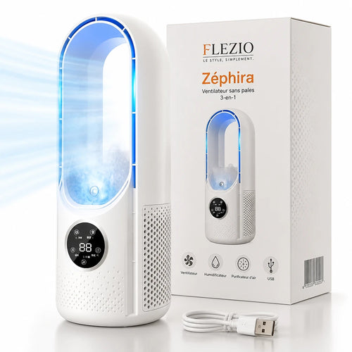 Zéphira – Mini Climatiseur Sans Évacuation Ventilateur Sans Pales USB