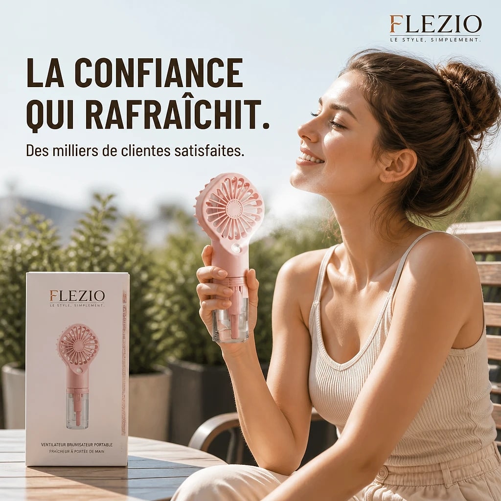 Brisia – Ventilateur Brumisateur Portable