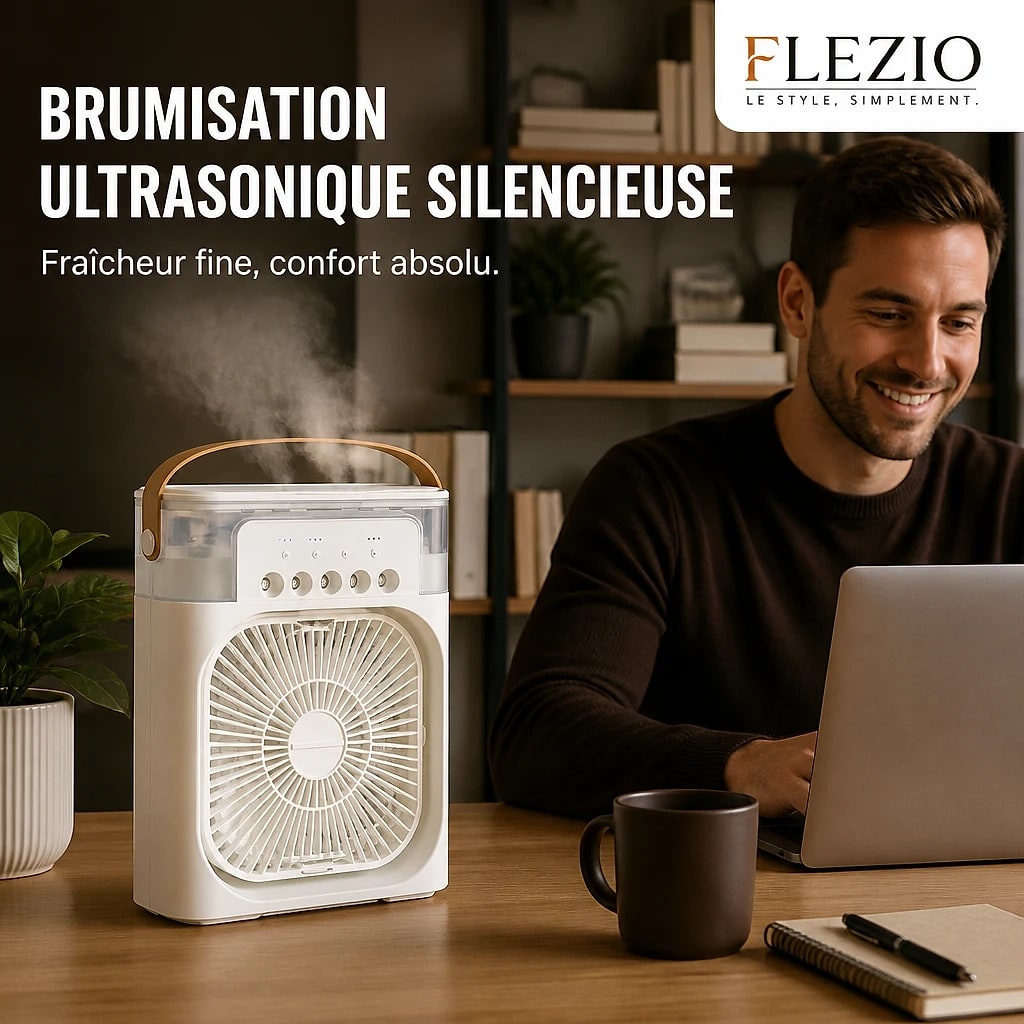 Frazéo – Ventilateur Brumisateur Portable