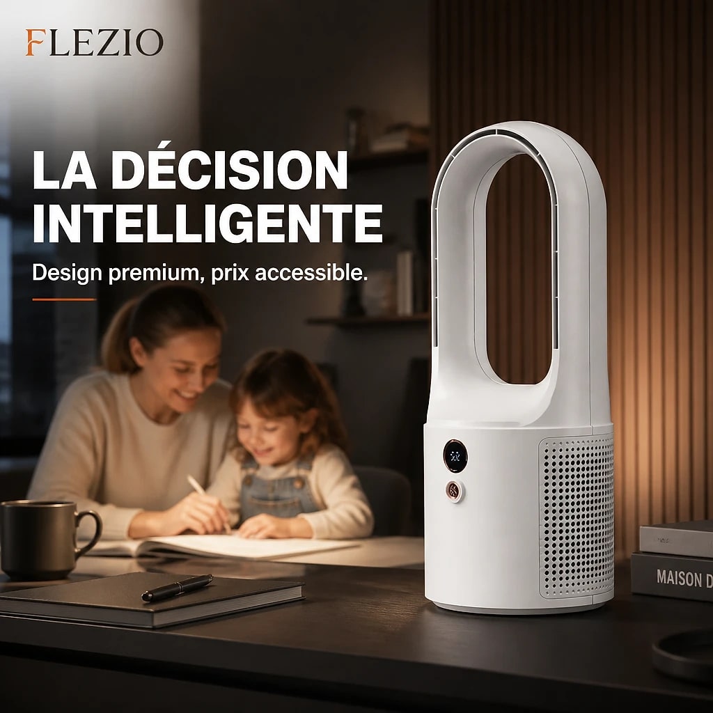 Zéphira – Ventilateur de Bureau Sans Pales