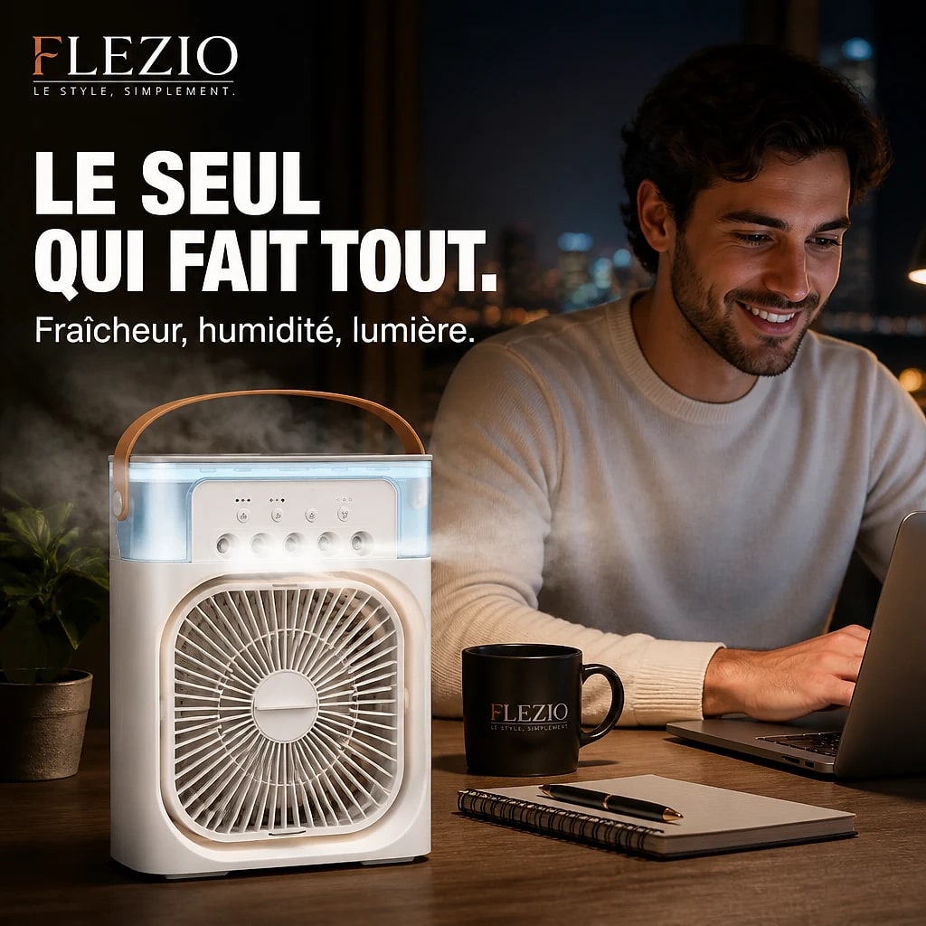 Frazéo – Ventilateur Brumisateur Portable