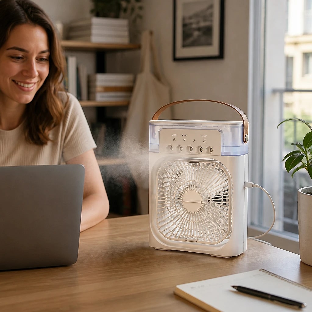 Frazéo – Ventilateur Brumisateur Portable