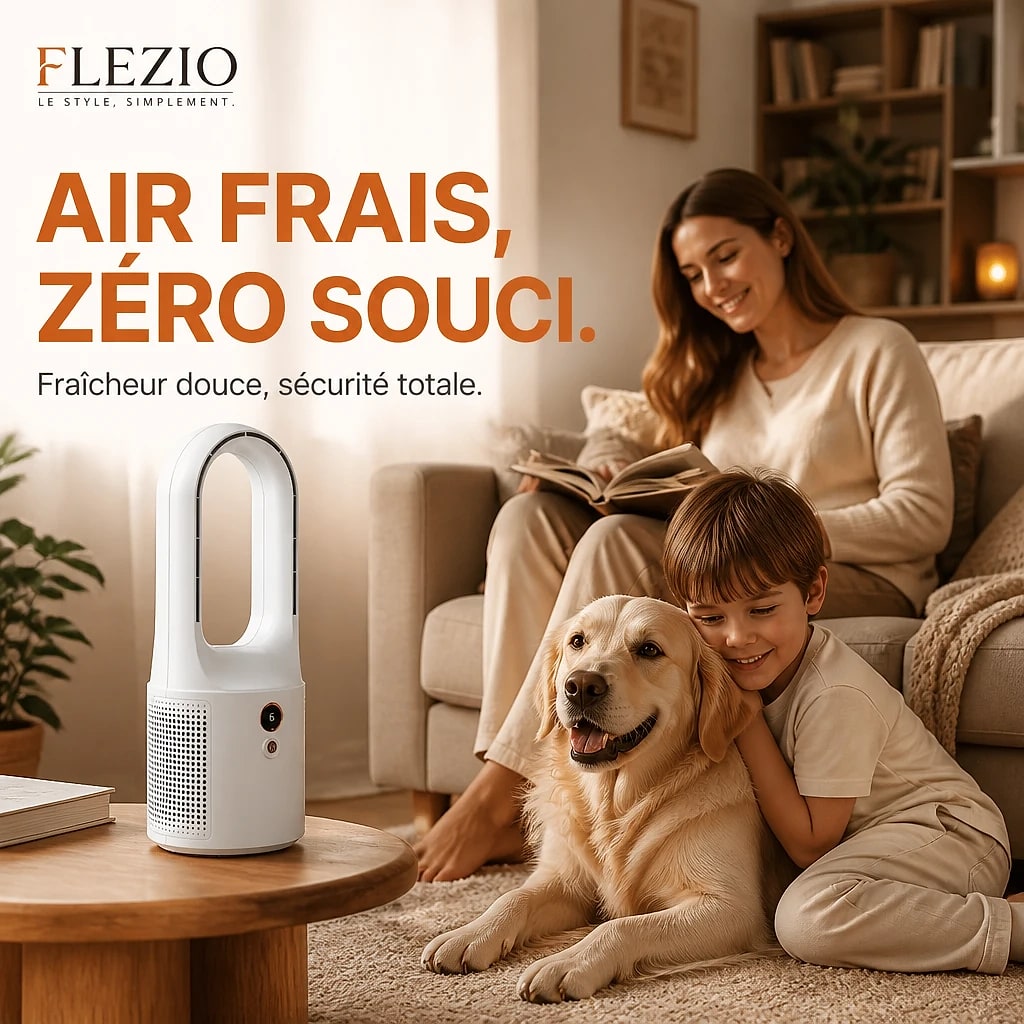 Zéphira – Ventilateur de Bureau Sans Pales