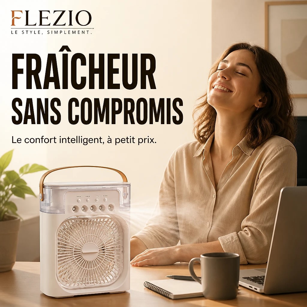 Frazéo – Ventilateur Brumisateur Portable