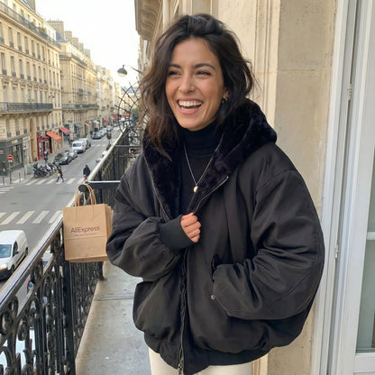 Veste Oversize Doublure Polaire Style Coréen