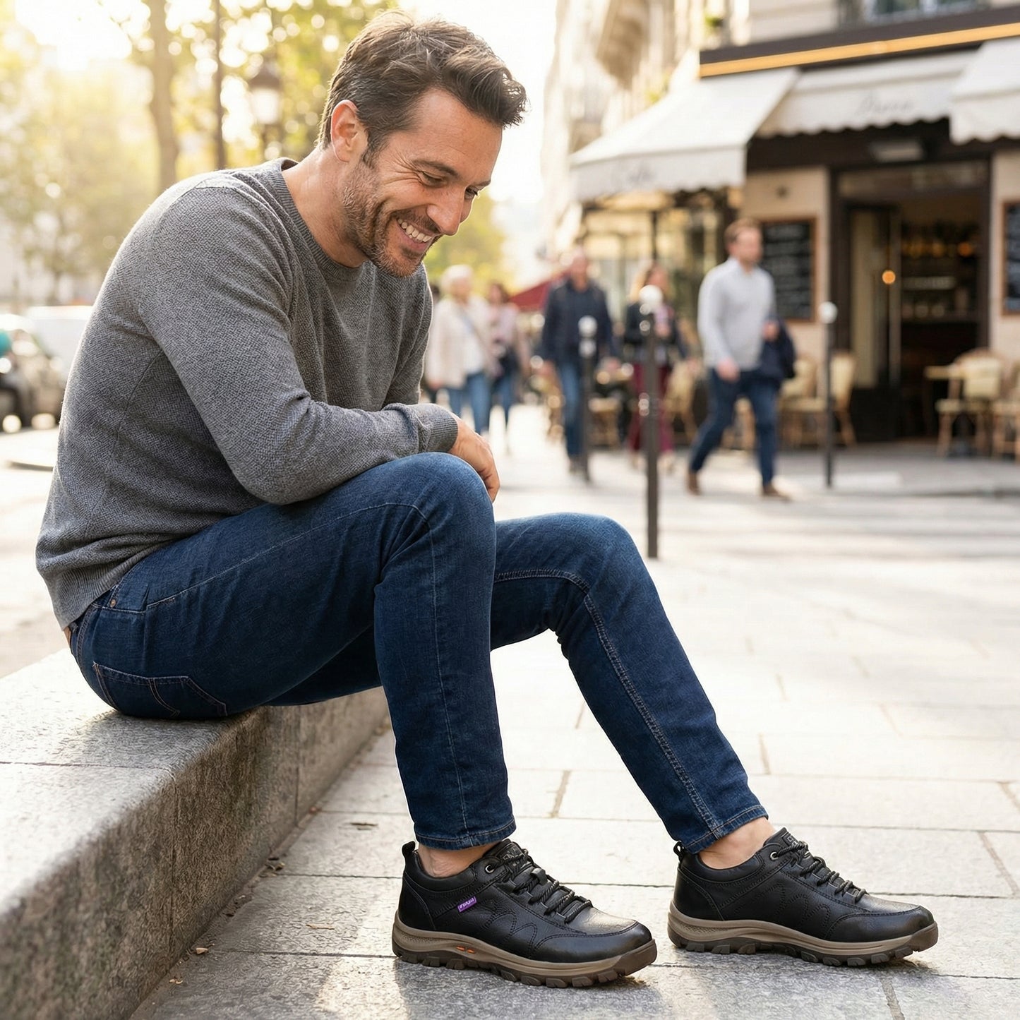 TerraFlex - Chaussures Homme Cuir Confort Randonnée Antidérapantes