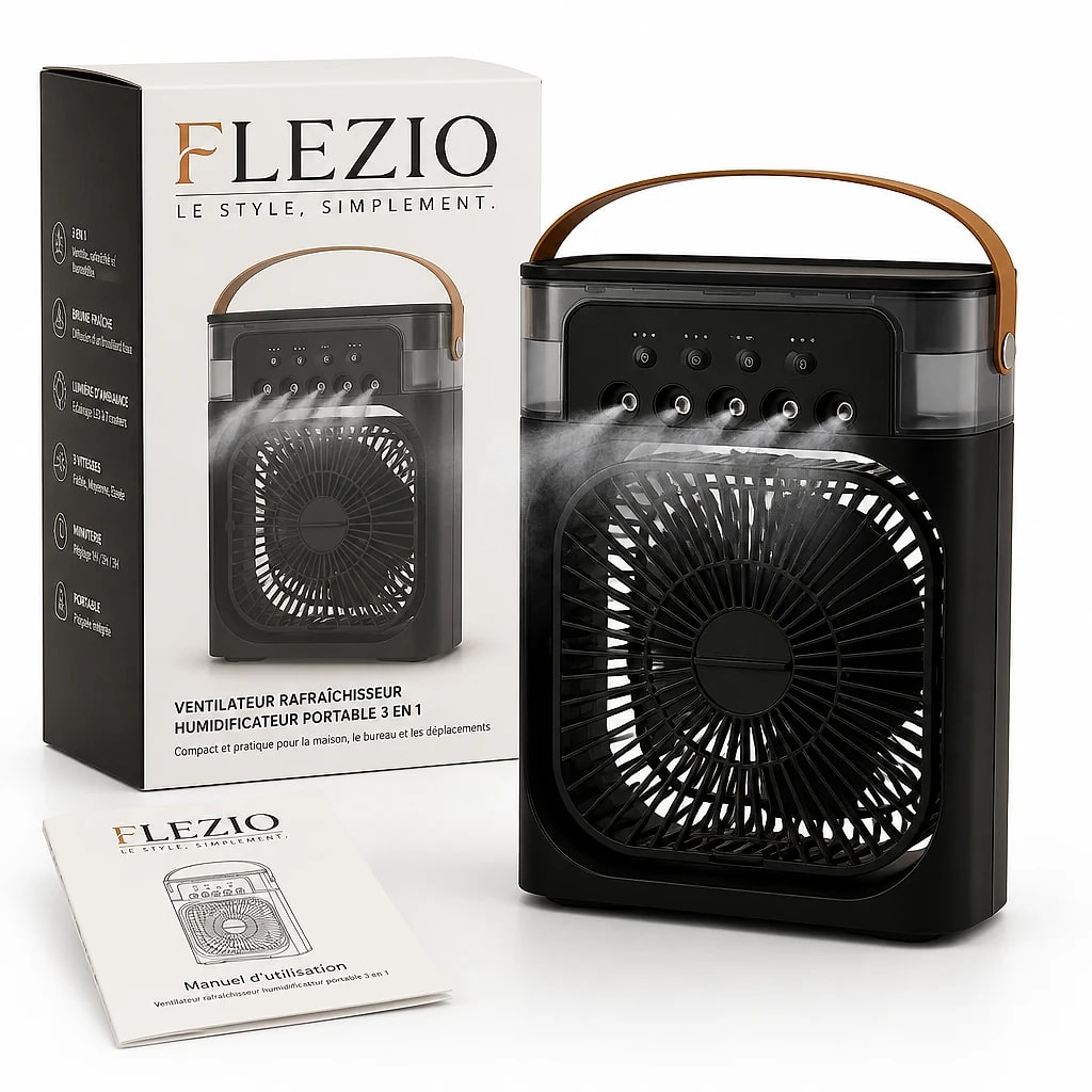 Frazéo – Ventilateur Brumisateur Portable