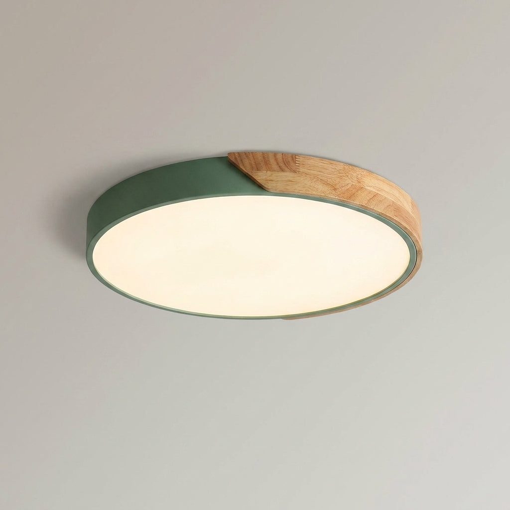 Plafonnier LED Design Scandinave - Bois Naturel et Acrylique