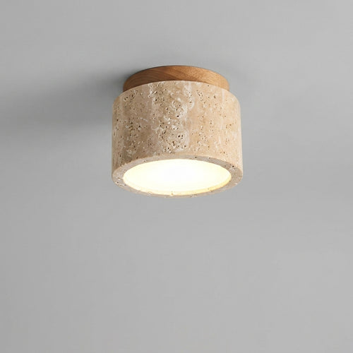 Lumavène – Plafonnier Design Japonais Marbre & Bois