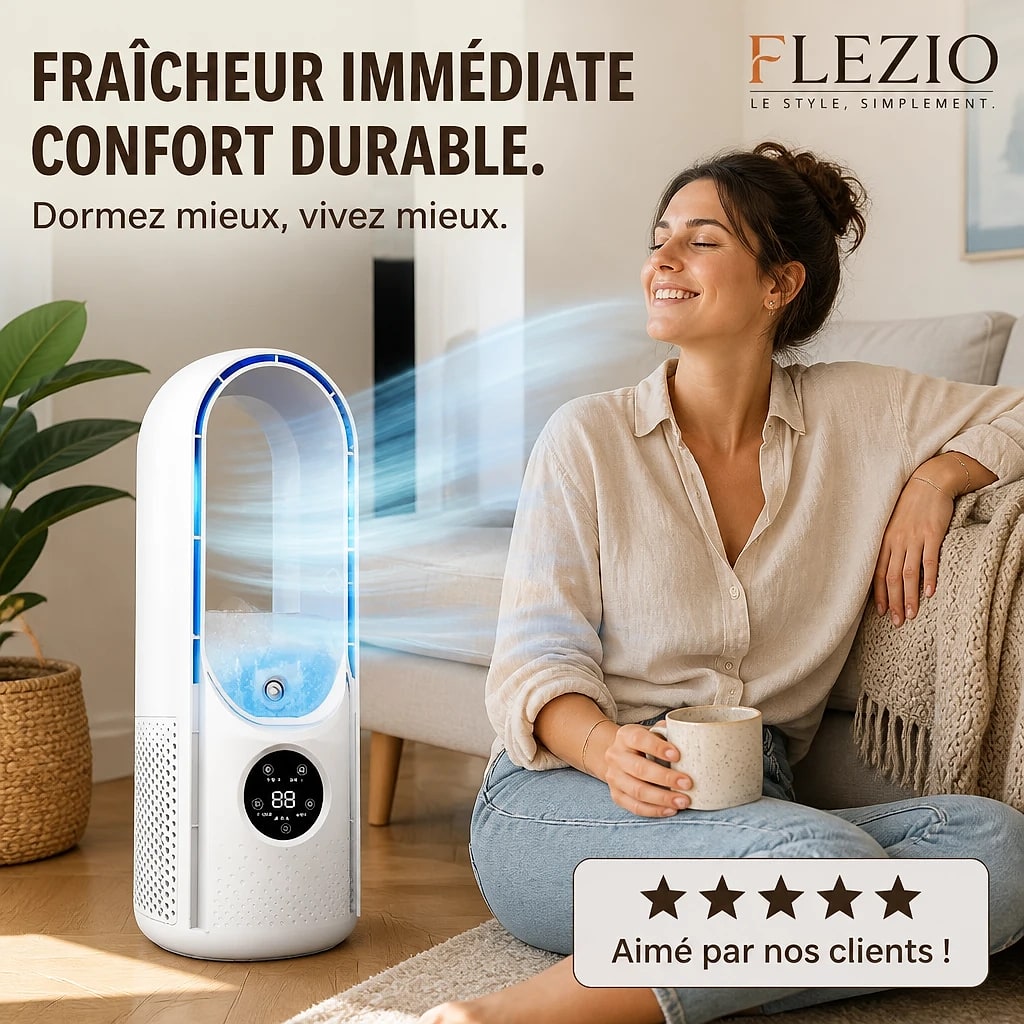 Zéphira – Climatiseur Portable Sans Pales et Silencieux