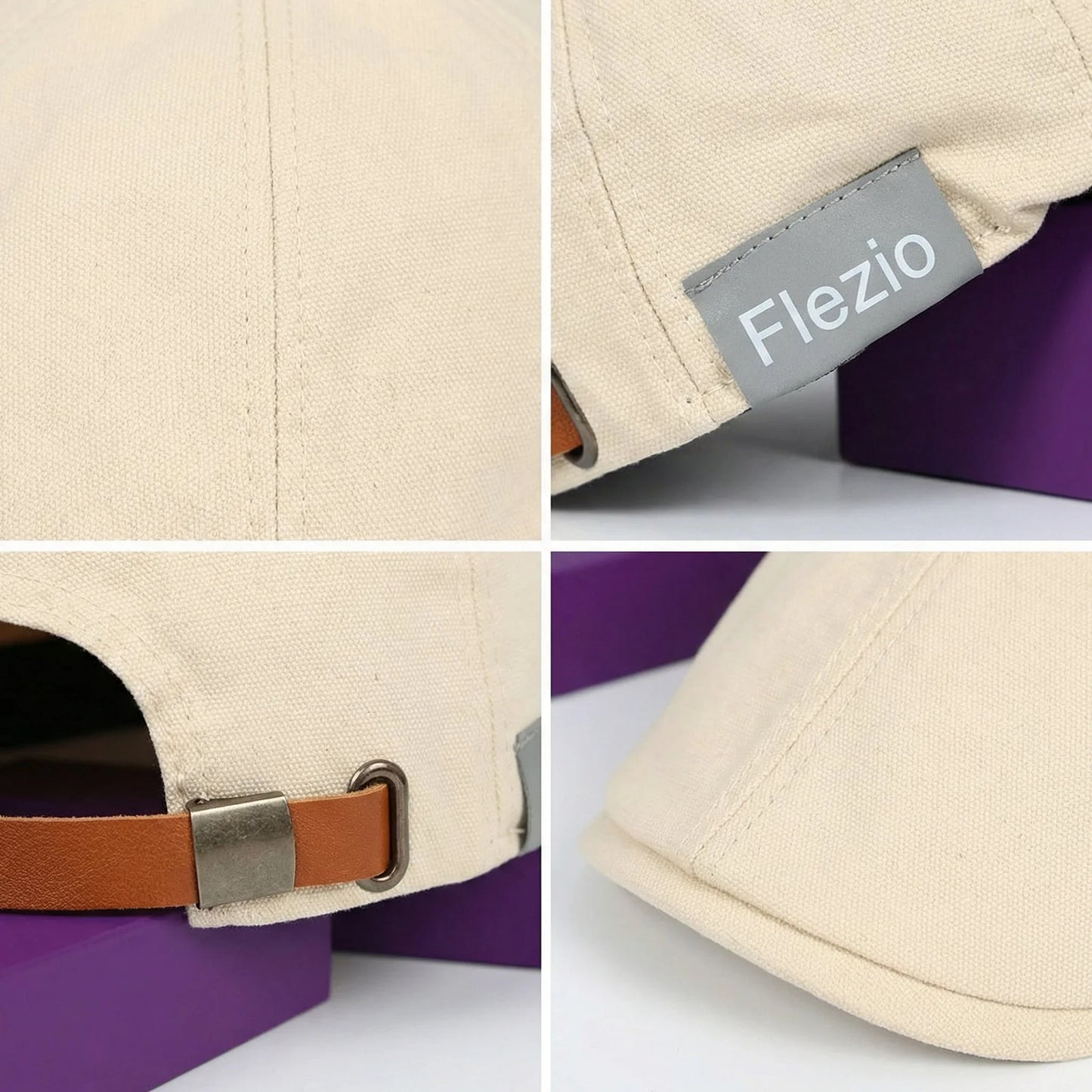 Casquette Plate Homme en Coton Réglable