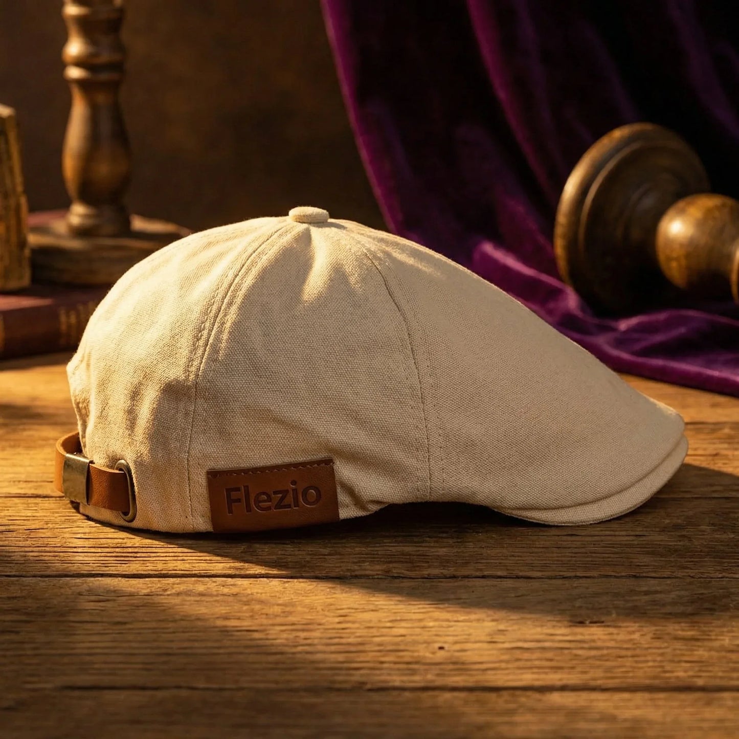 Casquette Plate Homme en Coton Réglable
