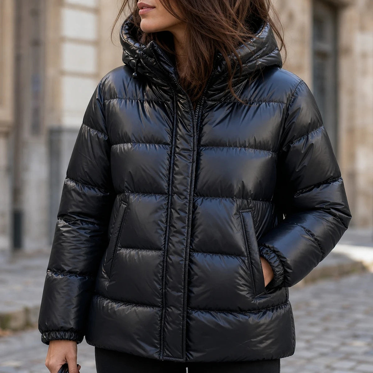 Veste Matelassée Femme Slim Brillante